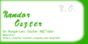 nandor oszter business card